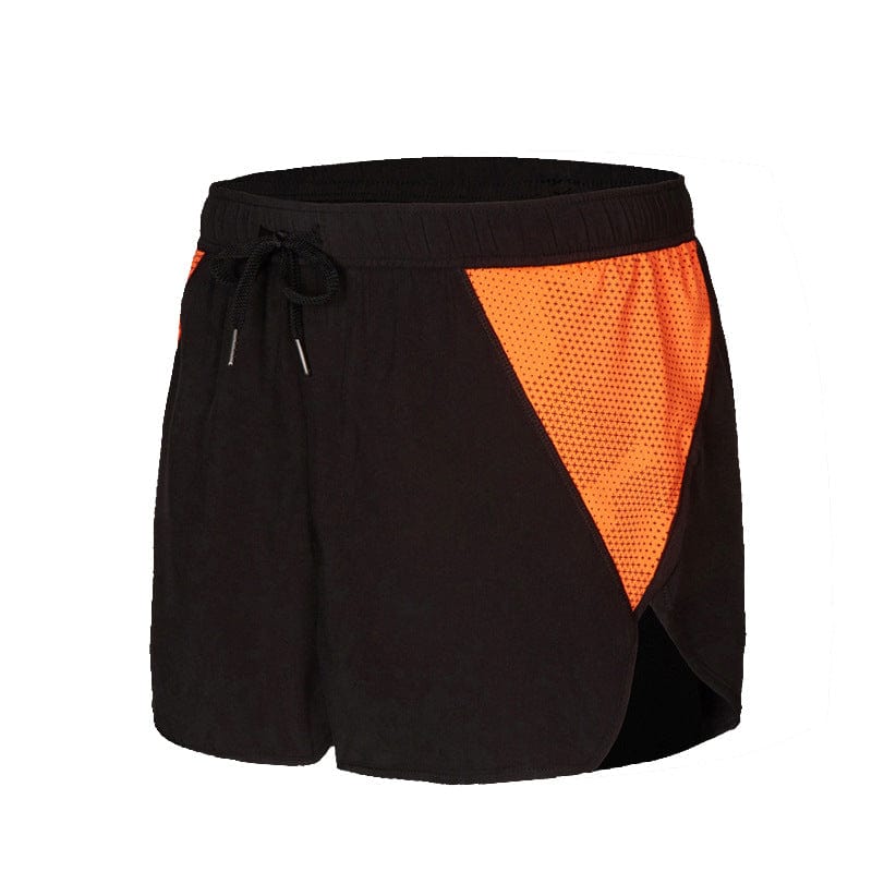 ALLRJ Black Orange / 2XL Men's Breathable Quick Dry Sports Shorts