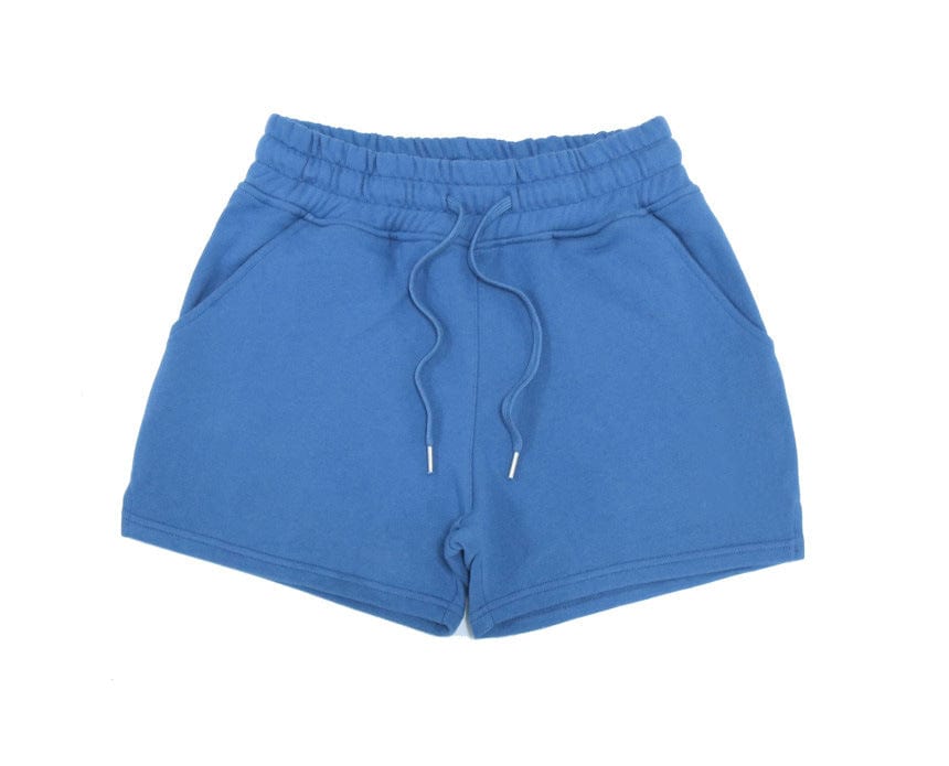ALLRJ Blue / L Fitness Sports Men's Terry Cotton Trendy Solid Color Plus Size Casual Slit Short Shorts
