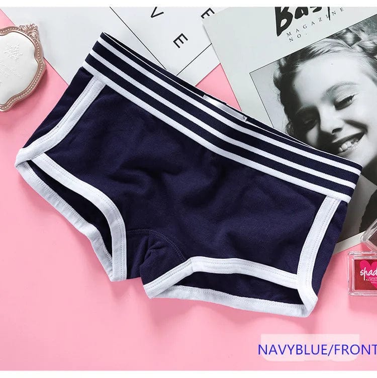 Allrj boy shorts Navy blue / M(35-45kg) / CHINA | 1pc Women's Mini Sports shorts