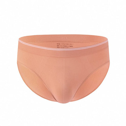 ALLRJ brief Coral pink / 2XL Men's Nylon Ice Silk Light Brief Briefs