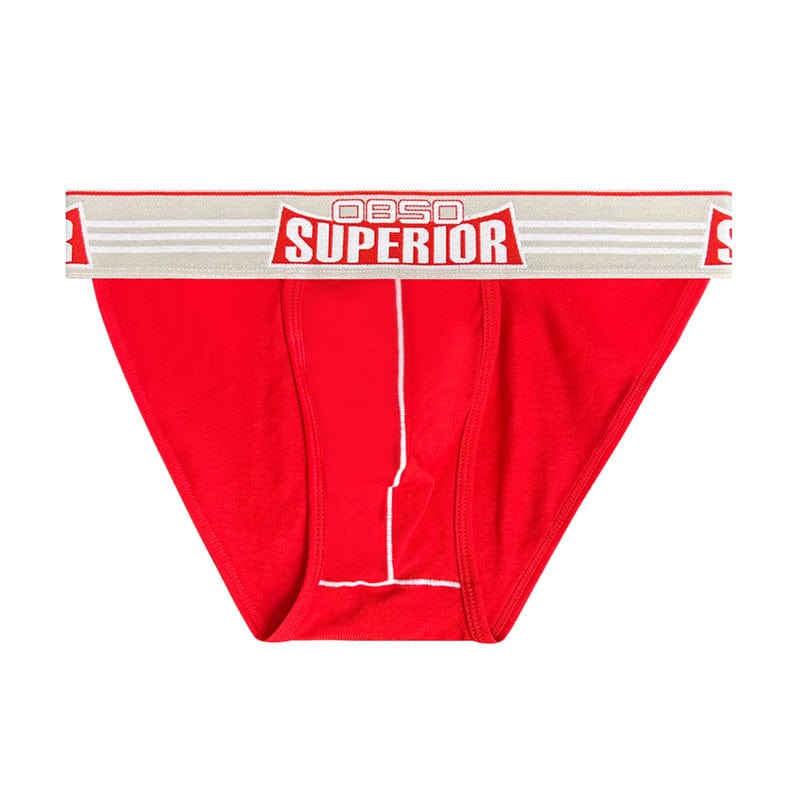 ALLRJ Briefs Red / L Men's Underwear Low Waist Cotton Sports Fitness Anti-wear Briefs