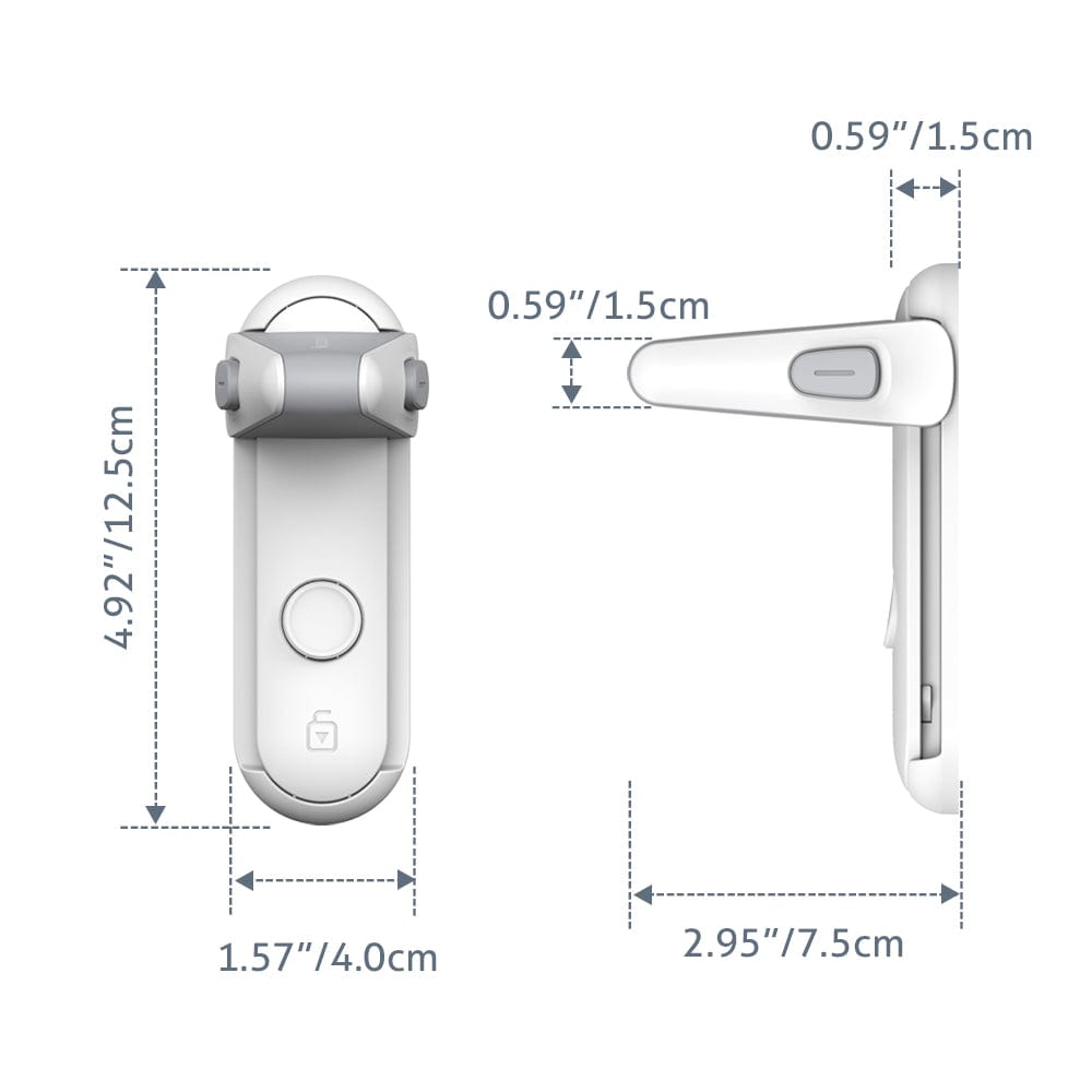 ALLRJ Door lever lock Grey Children's Door Lever Lock Opening Artifact Anti-cat Anti-pet Room Easy To Install And Use