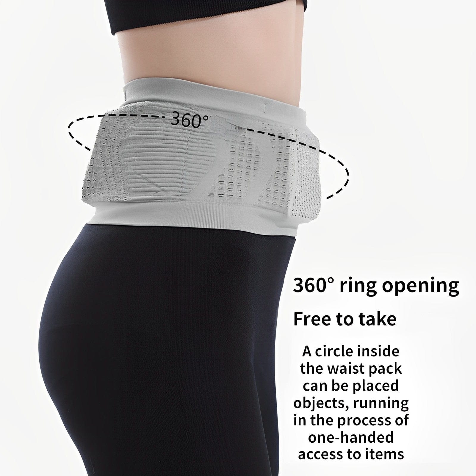 ALLRJ Elastic Waist Pack High-stretch Large Capacity Sports Multifunctional Security Breathable Corset Portable Gym Loose Elastic Waist Pack Invisible Fitness
