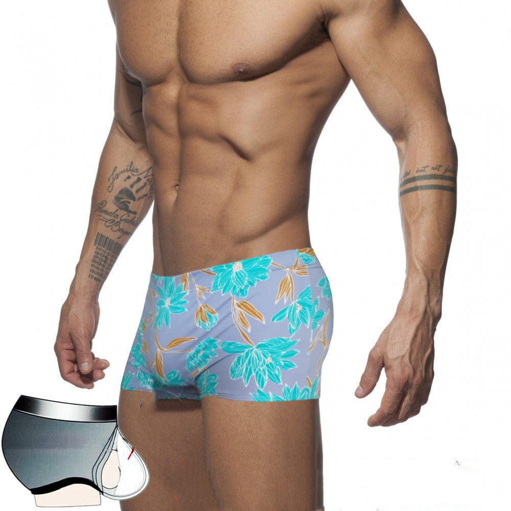 Low Waist Print Swim Shorts - ALLRJ