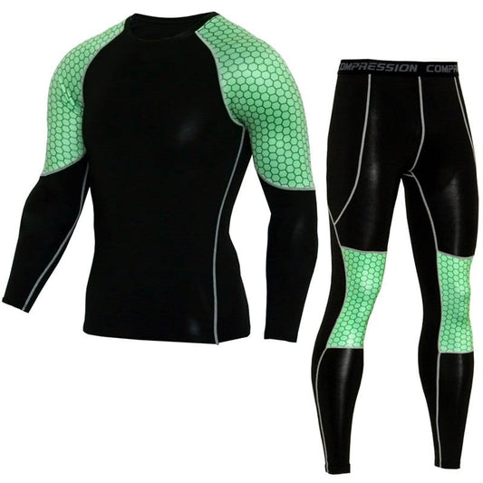 ALLRJ Gym compression suit Green / 3XL Men's Gym Diver Suit