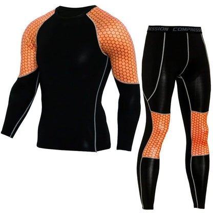 ALLRJ Gym compression suit Orange / 3XL Men's Gym Diver Suit