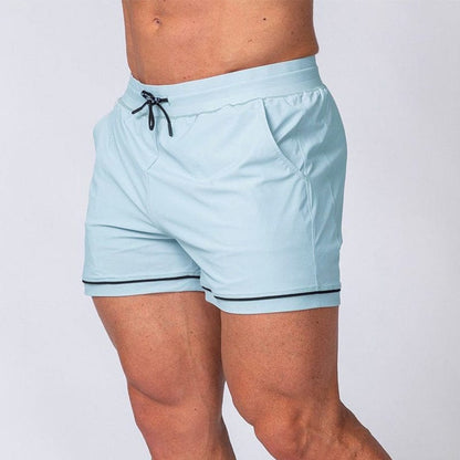 ALLRJ Light Blue / M Men's Sport Running Training Outdoor Beach Quick-dry Casual Shorts