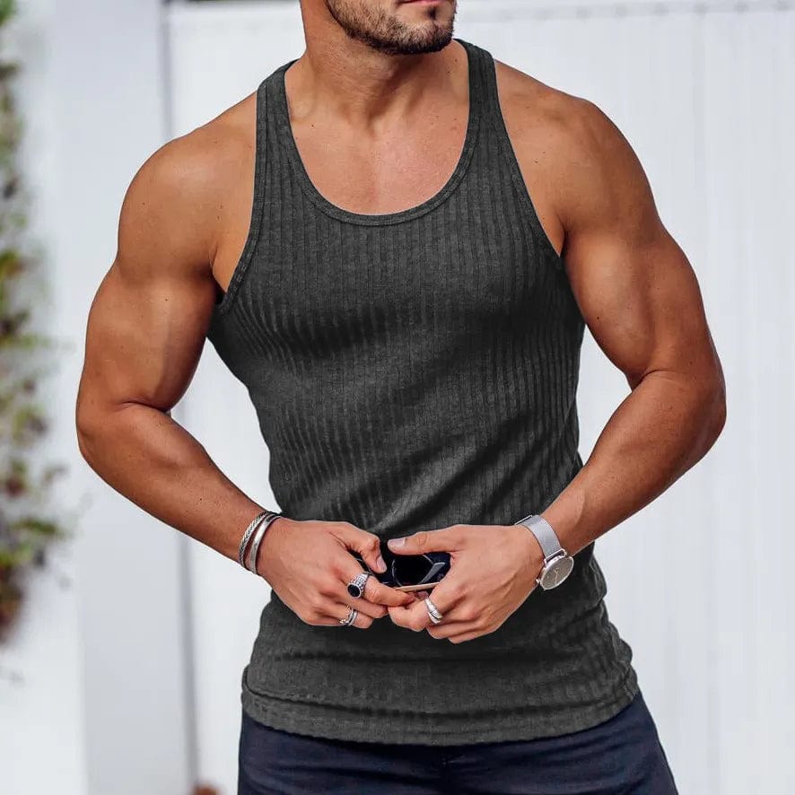 Allrj Man Ribbed Tank - ALLRJ