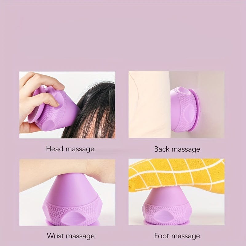 ALLRJ Massager Silicone Massage Cone Solid Adsorption Ball Psoas Thoracic Spine Back Scapula Foot Yoga Muscle Releas Deep Tissue Massage Ball For Pain Relief - Multifunctional Muscle Massager For Back, Arm, And Foot