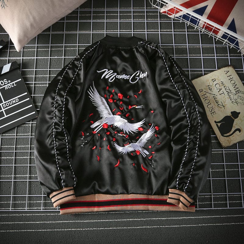 ALLRJ Men's Japanese Style Luxury Embroidered Jacket Loose Jacket