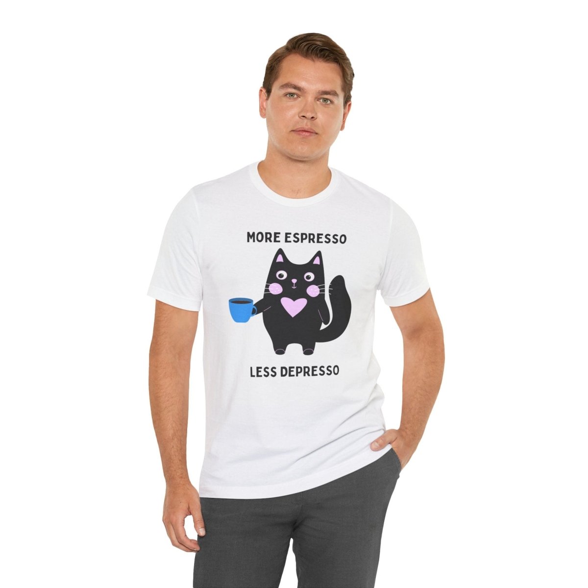 Allrj More Espresso Less Depresso Funny Tee - ALLRJ