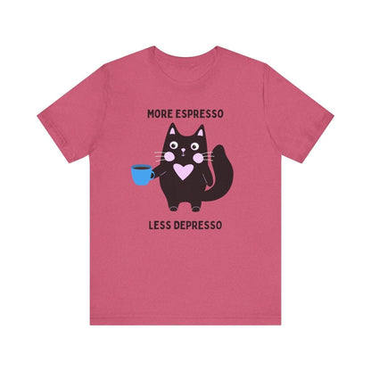 Allrj More Espresso Less Depresso Funny Tee - ALLRJ