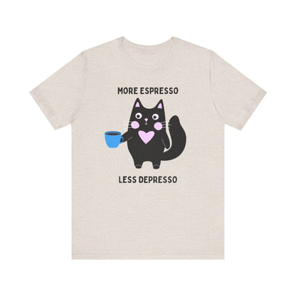 Allrj More Espresso Less Depresso Funny Tee - ALLRJ