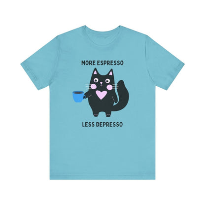 Allrj More Espresso Less Depresso Funny Tee - ALLRJ
