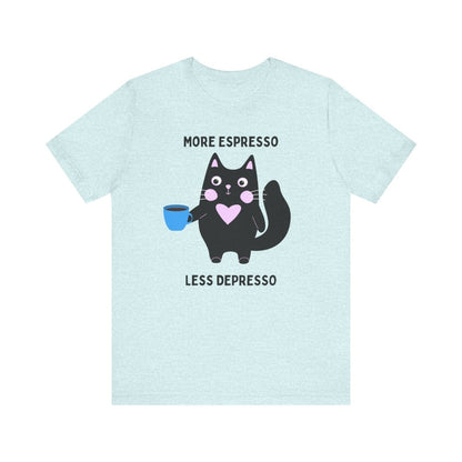 Allrj More Espresso Less Depresso Funny Tee - ALLRJ