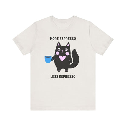 Allrj More Espresso Less Depresso Funny Tee - ALLRJ