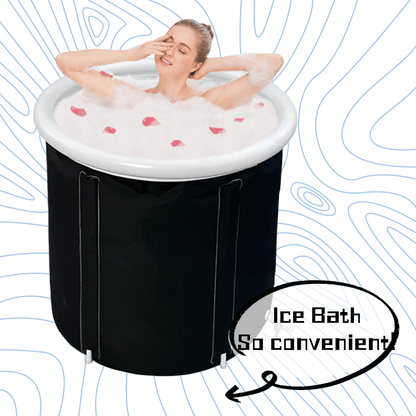 ALLRJ PORTABLE ICE BATH Portable Ice Baths Inflatable Air Ring PVC Bath Bath Household Bath Tub Holder Foldable Bath Tub For Recovery Therapy Outdoor