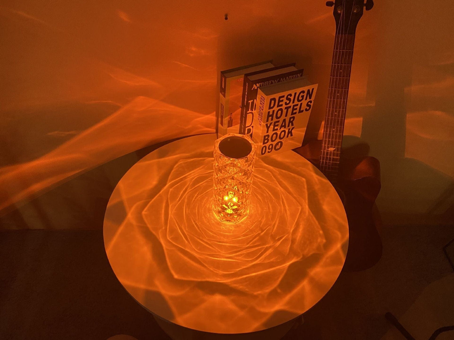 ALLRJ Romantic LED Rose Diamond Table Lamps For Bedroom Living Room Party Dinner Decor Creative Lights