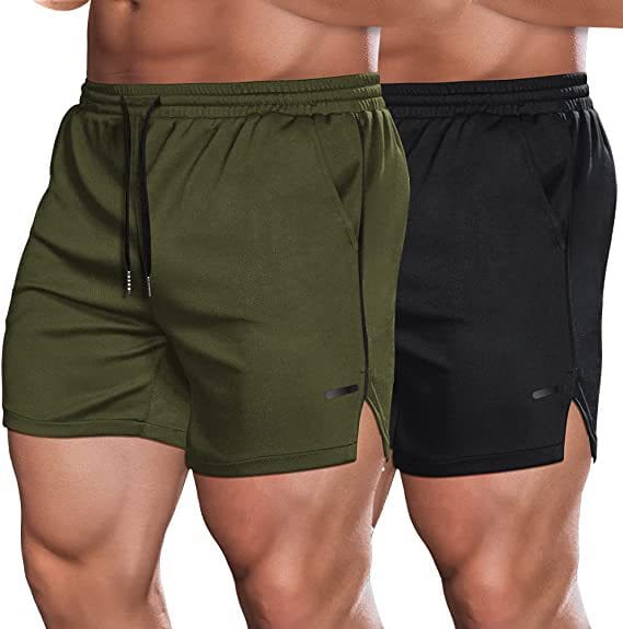 ALLRJ Shorts Army Green / L Running Training Mesh Color Matching Fitness Shorts Men