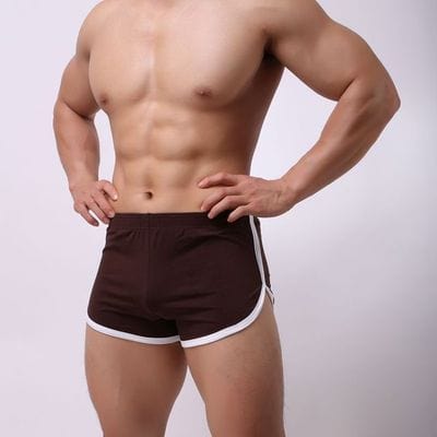 ALLRJ Shorts Coffee / L Cotton sports shorts