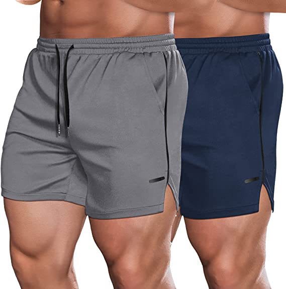 ALLRJ Shorts Gray / L Running Training Mesh Color Matching Fitness Shorts Men