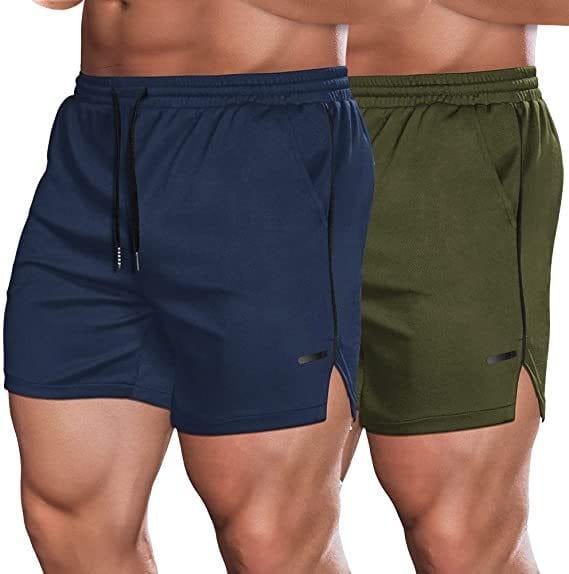 ALLRJ Shorts Navy Blue / L Running Training Mesh Color Matching Fitness Shorts Men