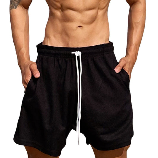 ALLRJ Shorts New Summer Sports Casual Waffle Shorts Men