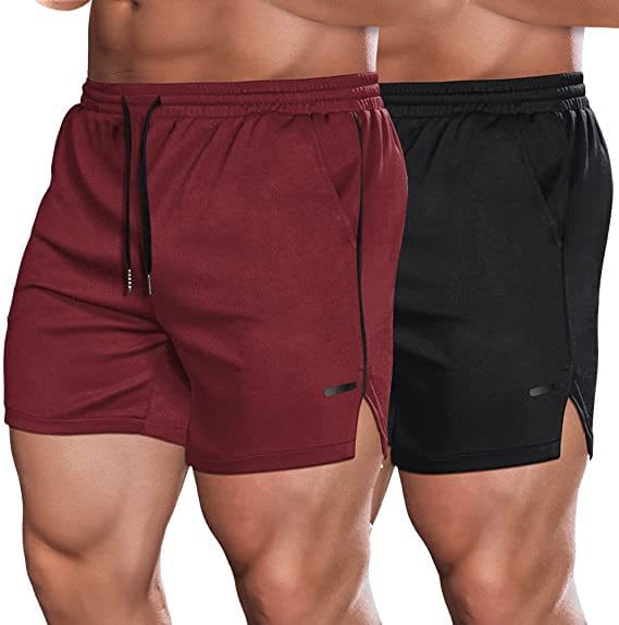 ALLRJ Shorts Red / L Running Training Mesh Color Matching Fitness Shorts Men