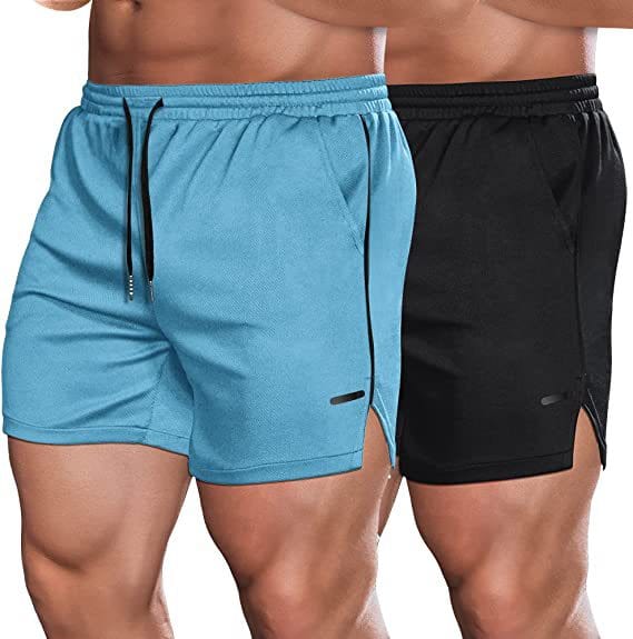 ALLRJ Shorts Sky Blue / L Running Training Mesh Color Matching Fitness Shorts Men