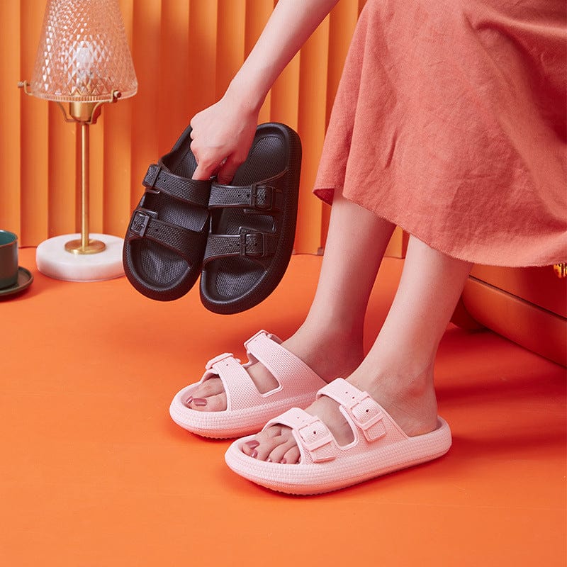 ALLRJ Slides Platform Slippers Women's Summer Buckle Home Shoes Fashion Outdoor Wear Soft Bottom Sandals