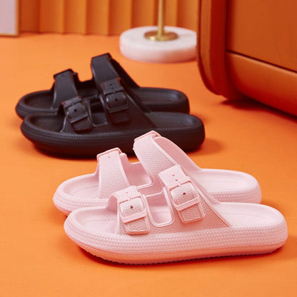 ALLRJ Slides Platform Slippers Women's Summer Buckle Home Shoes Fashion Outdoor Wear Soft Bottom Sandals