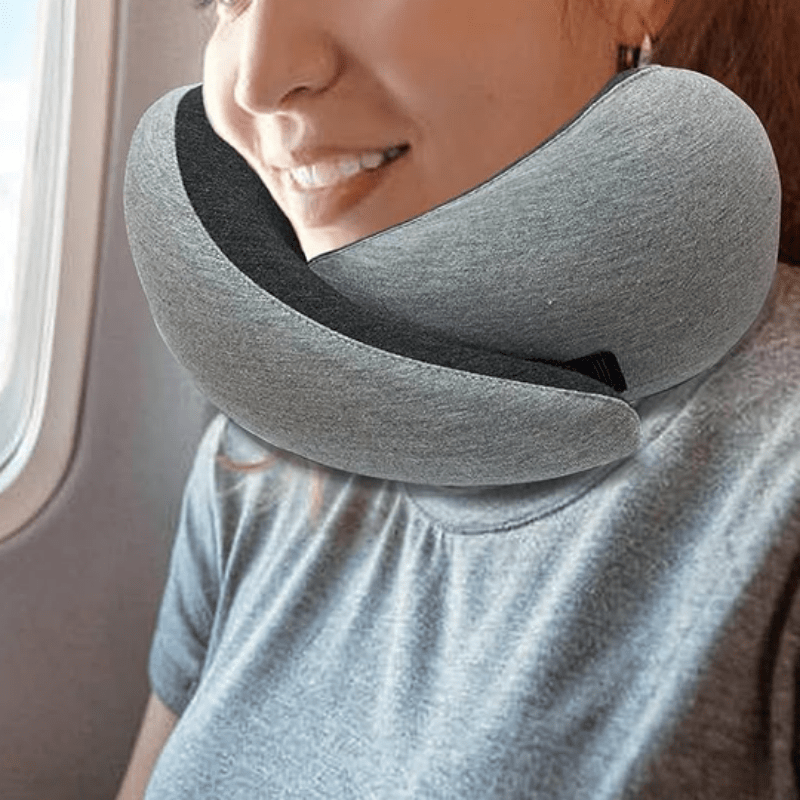 ALLRJ Travel Neck Pillow Non-Deformed Airplane Pillow Travel Neck Cushion Durable U-Shaped Travel Memory Cotton Nap Neck Pillow