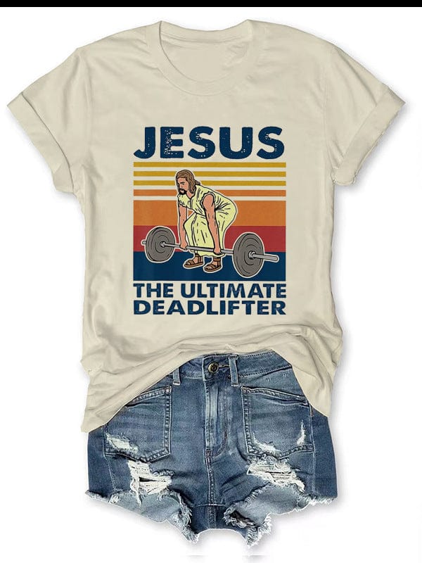 ALLRJ tshirts Beige / 2xl JESUS Printed Women's T-shirt