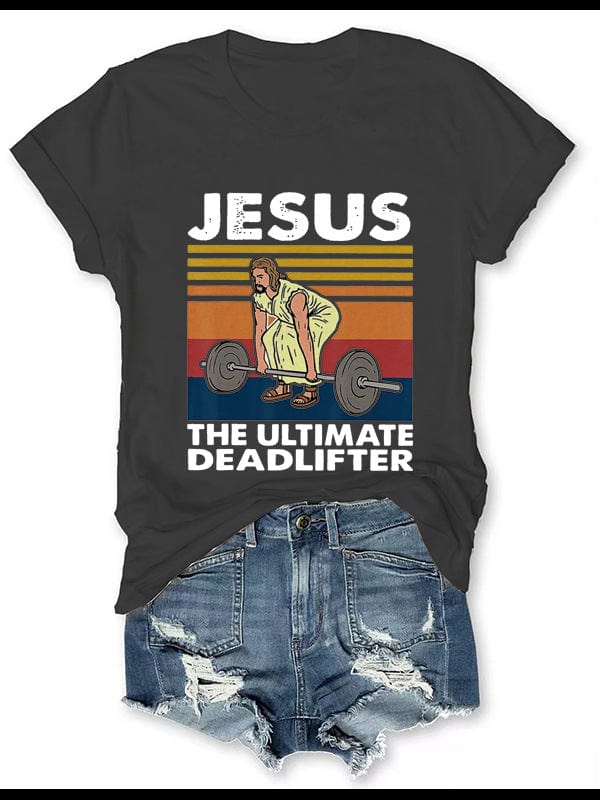 ALLRJ tshirts Black / 2xl JESUS Printed Women's T-shirt