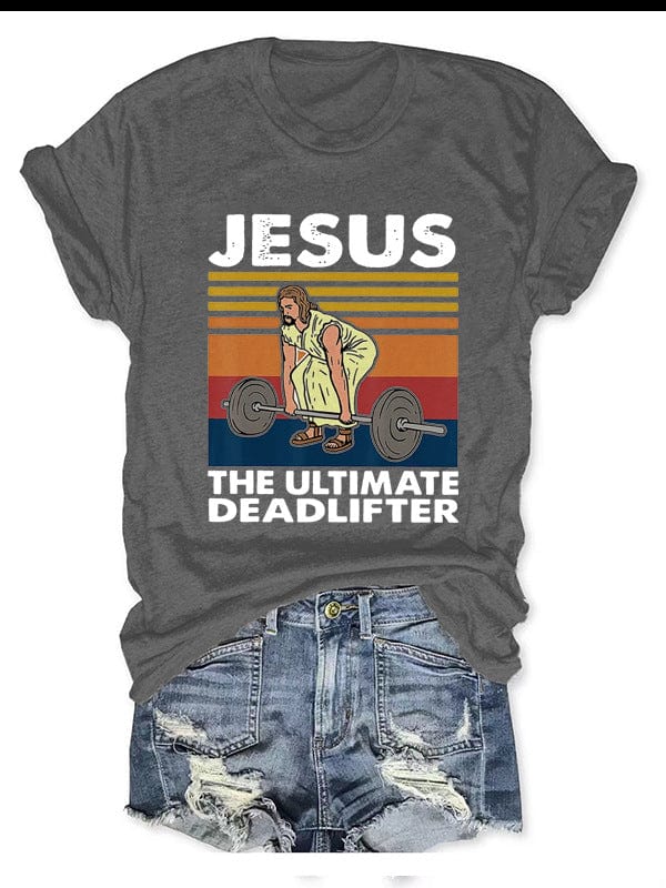 ALLRJ tshirts Gray / 2xl JESUS Printed Women's T-shirt
