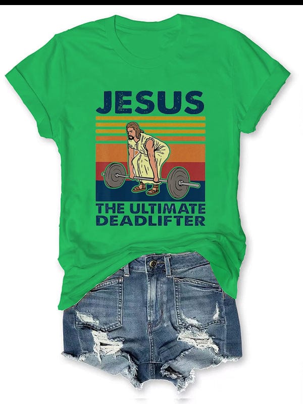 ALLRJ tshirts Green / 2xl JESUS Printed Women's T-shirt