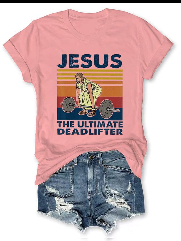 ALLRJ tshirts Pink / 2xl JESUS Printed Women's T-shirt