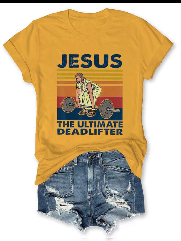 ALLRJ tshirts Yellow / 2xl JESUS Printed Women's T-shirt