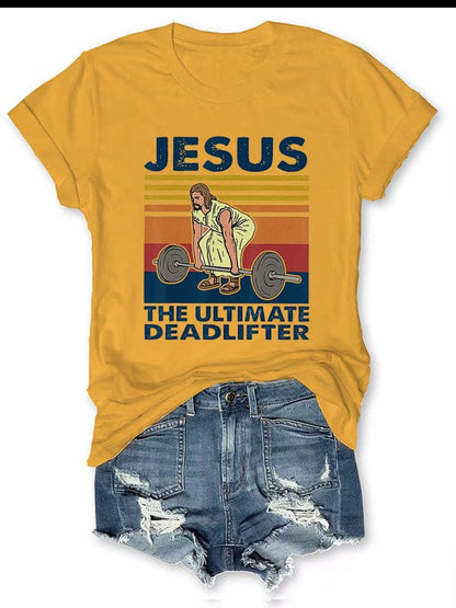 ALLRJ tshirts Yellow / 2xl JESUS Printed Women's T-shirt