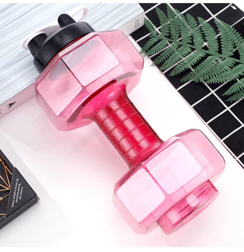 ALLRJ water bottle Red / 1500ML Dumbbell Portable Water Injection Fitness Equipment