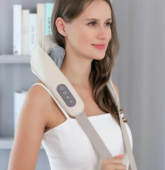 ALLRJ White/Grey Allrj Shiatsu Neck and Back Massager 2.0