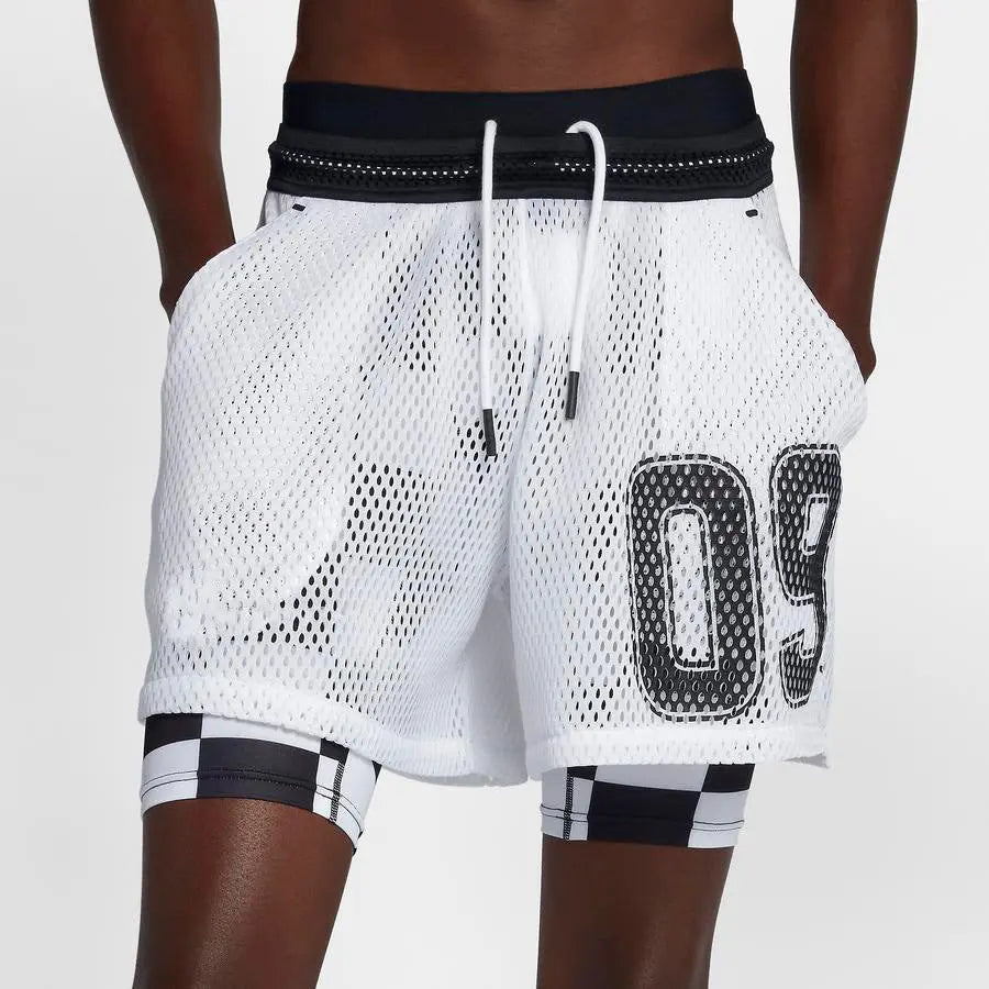 mens loose double layer gym shorts - ALLRJ