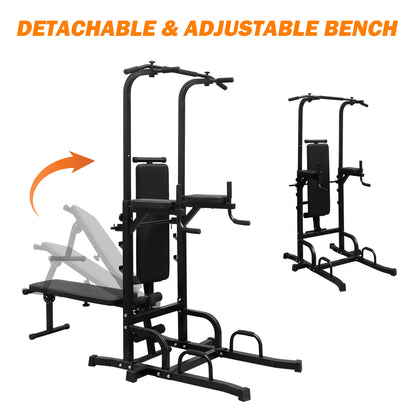 Power Tower With Bench Pull Up Bar Dip Station combo