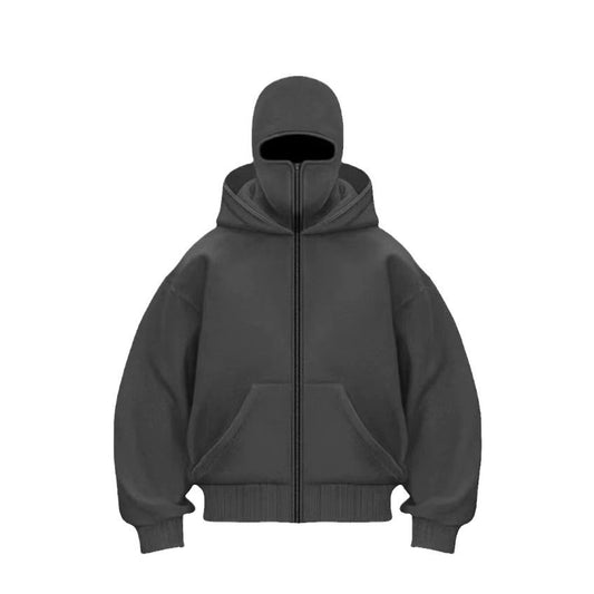 Allrj Brownsville Hoodie – Built-In Mask Street Zip Edition
