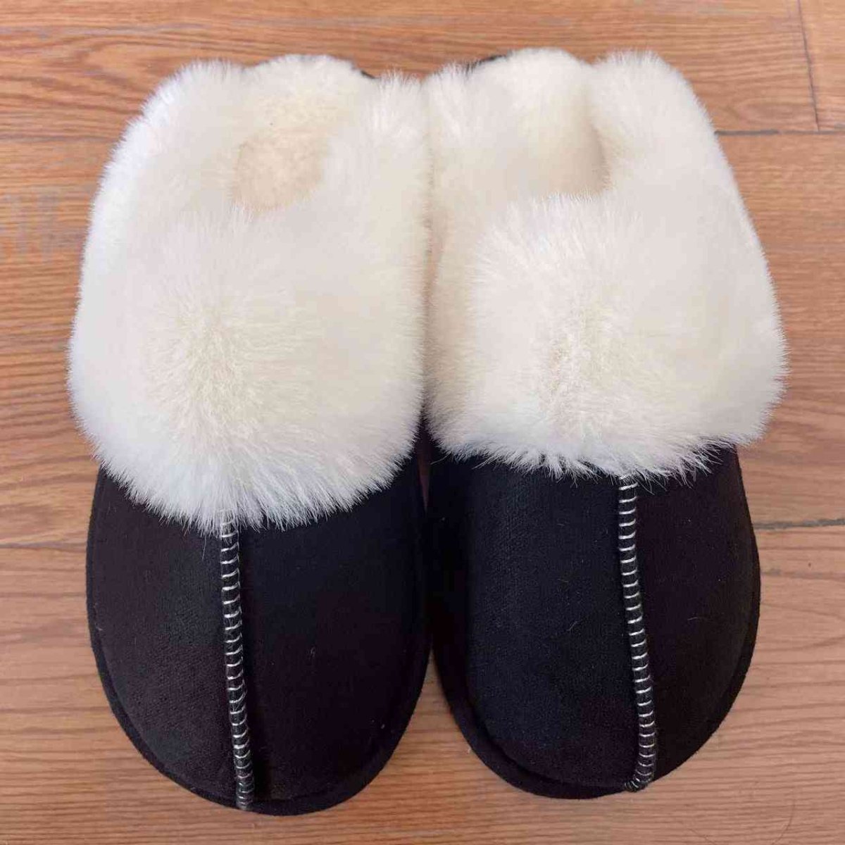 Faux Suede Center Seam Slippers - ALLRJ