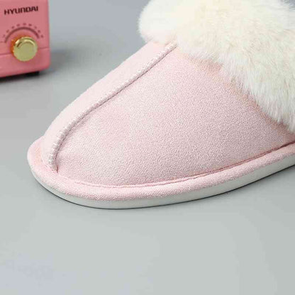 Faux Suede Center Seam Slippers - ALLRJ