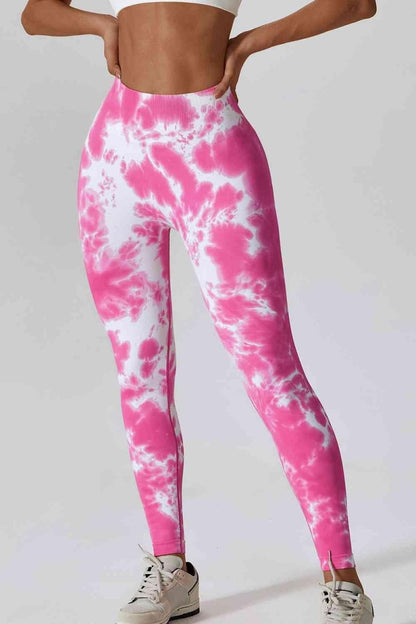 High Waist Tie - Dye Long Sports Pants - ALLRJ