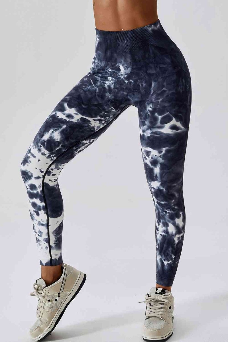 High Waist Tie - Dye Long Sports Pants - ALLRJ