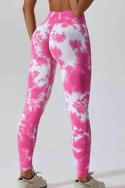 High Waist Tie - Dye Long Sports Pants - ALLRJ