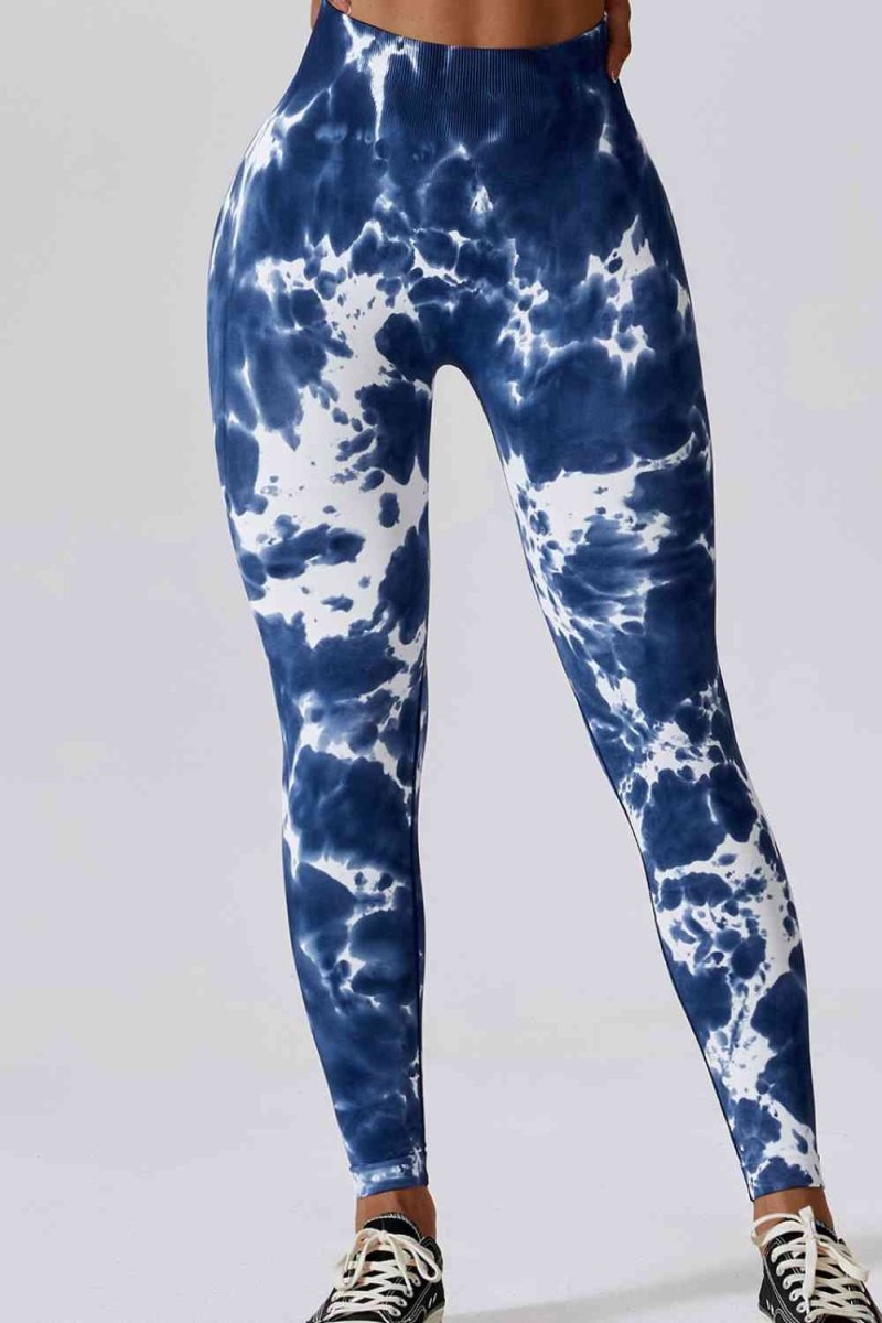 High Waist Tie - Dye Long Sports Pants - ALLRJ
